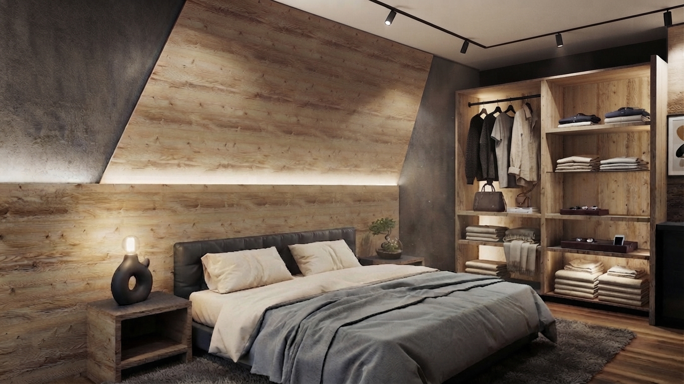 hotel-la-perla-andalo-camera-matrimoniale-mansarda-legno